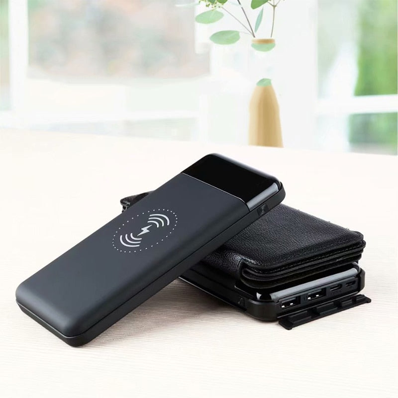 Large Capacity Universal Solar Powerbank 12000mah External Battery Pack Wireless Charger Phone Waterproof Foldable Power Bank